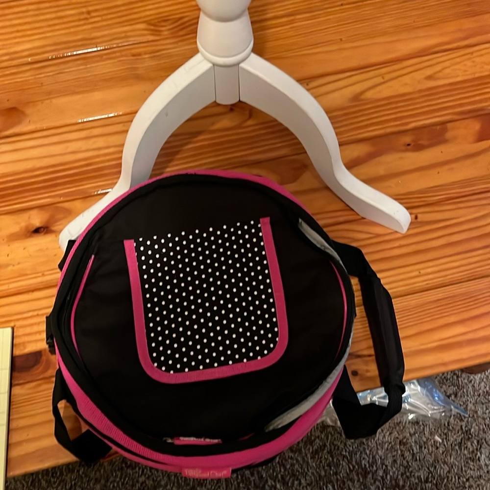 Polka Dot Party Cooler Bag - Black and Pink